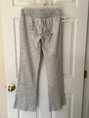 PINK Victoria Secret grey sweatpants XS wide leg bottom flare